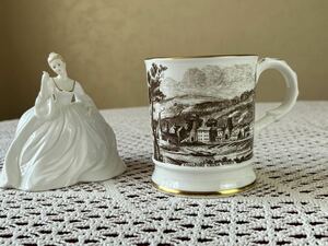 英国ヴィンテージ◆コールポート「Coalport China Works」「Ironbridge」2000点限定生産　オーバーサイズマグカップ