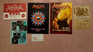 ANGRA アングラ 1997 1998 コンサート パンフ チラシ チケット 半券 アンドレ・マトス キコ・ルーレイロ　メガデス　Megadeth メタル