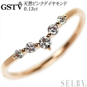 GSTV K18PG 天然ピンク ダイヤモンド リング 0.13ct　 新入荷 出品1週目 SELBY