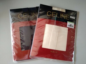 CELINE●セリーヌストッキング アイボリー＆ネイビーM−L●㈱レナウン