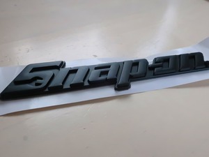 スナップオン Snap on ロゴ 立体ステッカー 12cm 激シブ ブラック 