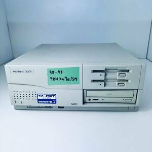98-93 NEC PC-9821Xa7e/S17 HDD欠 Pentium pk-mxp233/98 CPUアクセラレーター ピポ音OK 電源入りますが画面出力されません
