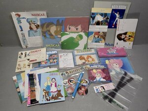 昭和レトロ｜アニメグッズ〈まとめて約40点セット〉◆ポストカード/ノート/缶バッジ/缶ペンケース/他◆ジプリ/ヤマト/マクロス/幻魔大戦/他