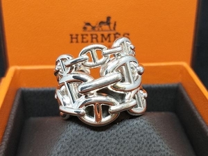 HERMES エルメス シェーヌダンクル アンシェネ GM リング 指輪 Ag925 シルバー 52 #12 店舗受取可