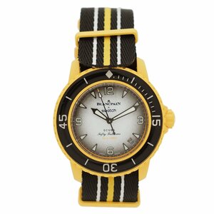 ブランパンスウォッチ パシフィックオーシャン スキューバ フィフティ ファゾムス 腕時計 SO35P100 BlancpainXSwatch 未使用 中古