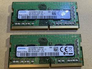 ■【中古】SAMSUNG M471A1K43CB1-CTD PC4-21300 DDR4-2666 SO-DIMM 16GB( 8GB 2枚組 8GBx2 )（送料無料）