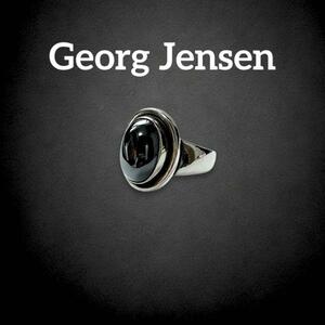 【美品】　ジョージジェンセン　ヘマタイト　リング　46B SV925 アクセサリー　シルバー　指輪　カラーストーン　色石　ヴィンテージ　aq48
