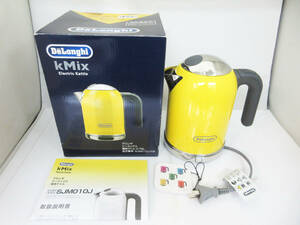 F9817●デロンギ ケーミックス 電気ケトル SJM010J-YWL●DeLonghi kMix●電気ケトル●家庭用●キッチン●長期保管未使用 