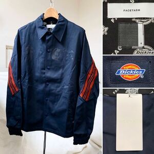 新品正規 ファセッタズム FACETASM × Dickies ディッキーズ コラボ リブ コーチ ジャケット 4 定4.6万 ネイビー メンズ ブルゾン 送料無料