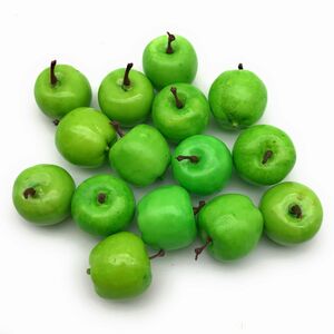 食品サンプル 小さめフルーツ ミニサイズ 25個セット (姫りんご, グリーン)