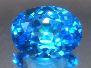 1.71ct 新品・新色・スカイブルートパーズカラー合成ヤグセラミック宝石 ＹＡＧ（イットリウム・アルミニウム・ガーネット）