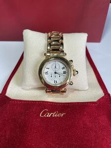 カルティエCartier パシャ35mm クロノ K18YG 