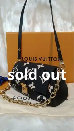 ルイヴィトン　LOUISVUITTON　フェイボリットNM  ブラックベージュ