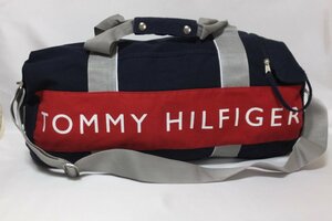 【YS-１】 トミーヒルフィガー Tommy Hilfiger スポーツバッグ ■ 状態良好 ■ サイズ 横53cm×縦35cm ネイビー系 ■【同梱可能商品】■A