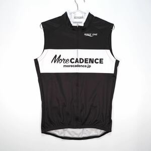 【送料無料】More CADENCE(モアケイデンス)/サイクルベスト/ジャージ/WAVE ONE(ウエイブワン)/競輪/ブラック/XLサイズ