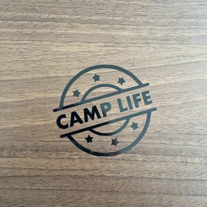 1. 【送料無料】CAMP LIFE カッティングステッカー キャンプ アウトドア CAMP 黒 【新品】