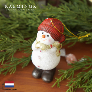 クリスマスツリー 飾り オーナメント KAEMINGK 雪だるま デコレーション 両手を上げる [1] 8.5cm 1個入［630283］