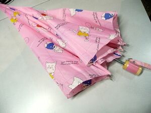 手動式　折りたたみ傘　ピンク