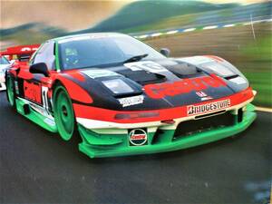 ポスター　1998年JGTC　ホンダ童夢無限NSX　中子修/道上龍 未使用　折れ曲がり跡有り