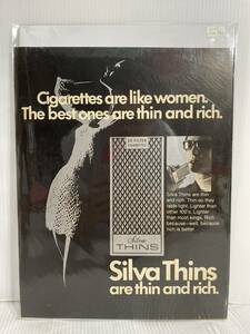 1970年7月31日号LIFE誌広告切り抜き【Silva Thins/タバコ　シガレット】アメリカ買い付け品70sオシャレインテリア
