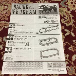 JRAレーシングプログラム2021.8.28(土)BSN賞(L)、小倉サマージャンプ(J・GⅢ)、釜山ステークス、オホーツクステークス