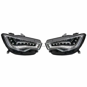 【正規純正品】 Audi LED ヘッド ランプ 左右 SET アウディ A6 S6 Avant Allro ad Quattro 4G0941773D 4G0941774D LED ライト