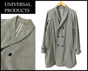 送料無料 G② UNIVERSAL PRODUCTS ユニバーサルプロダクツ 131-60702 ショールカラー ダブルブレスト コート ロング ジャケット グレー M