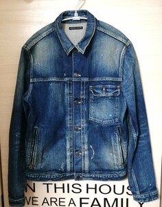 rare 00s japanese label y2k LOUNGE LIZARD damage denim jacket archive lgb 14th addiction if six was nine ラウンジリザード　 