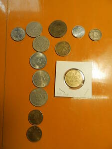 中華民国硬貨　コイン　12枚+電話貨幣1枚　中華民国２５年ー
