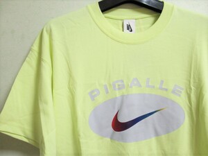 NIKE Lab PIGALLE メンズ Tシャツ グリーン XS ナイキラボ × ピガール コラボ ルーズフィット ジャージ 黄色 CK2339-335