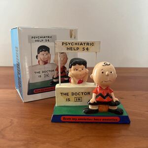 【箱付】ビンテージ スヌーピー determined snoopy peanuts paper mache フィギュア 70