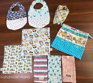 handmade mama スタイ ミニハンカチ9点セット8ハンドメイド