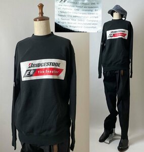 【希少 2004年】00s ビンテージ BRIDGESTONE ブリジストン F1 FORMULA 1 Tire Supplier コットン100％ スウェット トレーナー フリーサイズ