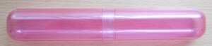 容器 プラスチック製 スプーン・フォーク・箸入れ 多用途 ピンク色 中古 1点