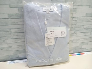 美品 LACOSTE ラコステ AH6886-10 オーガニックコットンVネック カーディガン ライトブルー新品タグ付き