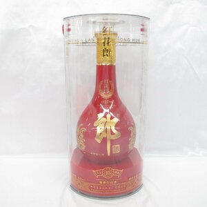 1円～【未開封/未開栓】紅花郎 15年 白酒 陶器ボトル 中国酒 500ml 53％ 箱付 11510147 0502