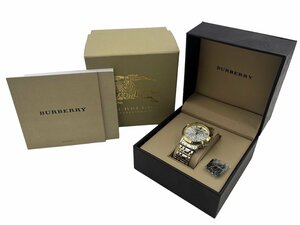 Burberry バーバリー 腕時計 メンズ クロノグラフ BU1374 クォーツ シルバー ゴールド 本体 ブランド ファッション 部品取り ジャンク品
