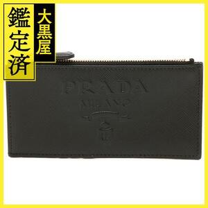 PRADA　プラダ　エンボスロゴ　カードケース　ブラック　サフィアーノ　1MC079【433】