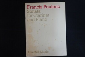 rg16/洋書■Francis Poulenc プーランク クラリネット・ソナタ ピアノ 楽譜