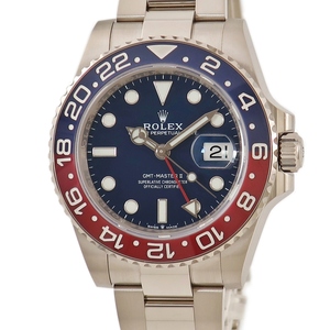 【3年保証】 ロレックス GMTマスター2 126719BLRO メーカーOH済 ランダム番 K18WG無垢 青 ベンツ針 自動巻き メンズ 腕時計
