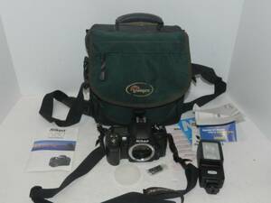 Nikon N80 35mm SLR Film Camera Lens Hood Manuals Carrying Case Flash More 海外 即決