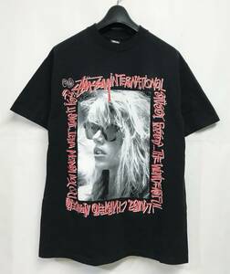 Mサイズ◆STUSSY ステューシー LAURA ローラ フォト Tシャツ 黒