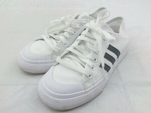 ◇ adidas アディダス COLLAPSIBLE NIZZA LO H67375 スニーカー シューズ サイズ23.5cm ホワイト ブラック レディース P