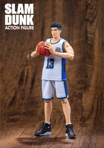 【即納】スラムダンク 1/10 可動フィギュア 福田吉兆 13号 陵南 白ユニフォーム SLAMDUNK ACTION FIGURE 非s.h.figuarts figma