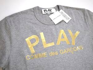 PLAY COMME des GARCONS ゴールドプリント ロゴTシャツ sizeM