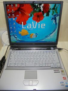 NEC　Lavie　LL750/C　 15 インチ　WindowsXP Home ／リカバリー　インスタント機能OK／旧型ノートパソコン　フロッピードライブ内蔵