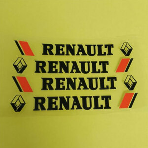 RENAULT 　ルノー　 ステッカー ４個組(黒文字） 