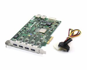 ◇AVAL DATA APX-3424 4ポートUSB3.0インターフェイス画像入力ボード PCIe x4 300MB/sカメラ対応 動作確認済