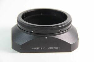 TWO-NE-004《送料無料 外観◎使用◎》Super Takumar 28mm F3.5 SMC Takumar 28mm F3.5 ペンタックス 金属製角型レンズフード