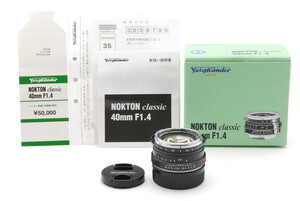 [S品] COSINA Voigtlander NOKTON classic 40mm F1.4 S.C VM＊フォクトレンダー ノクトン＊11041